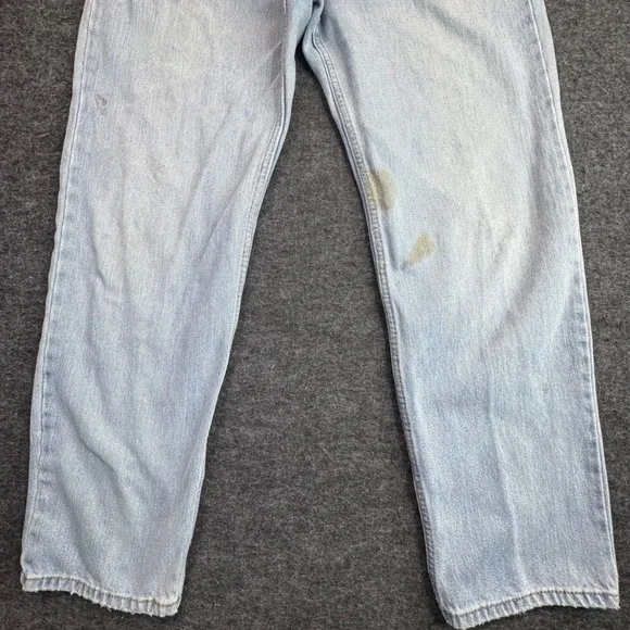 Levi's 550 Jeans Mens 36x32 Light Wash Blue Relaxed Fit Tapered Leg (Fits 34x31) - Picture 4 of 14